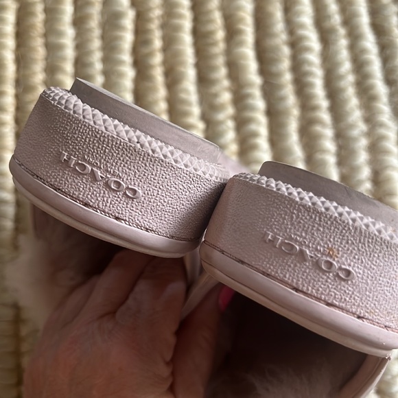 Coach leather shearling trimmed low top backless boots /slide 7M - Picture 16 of 16